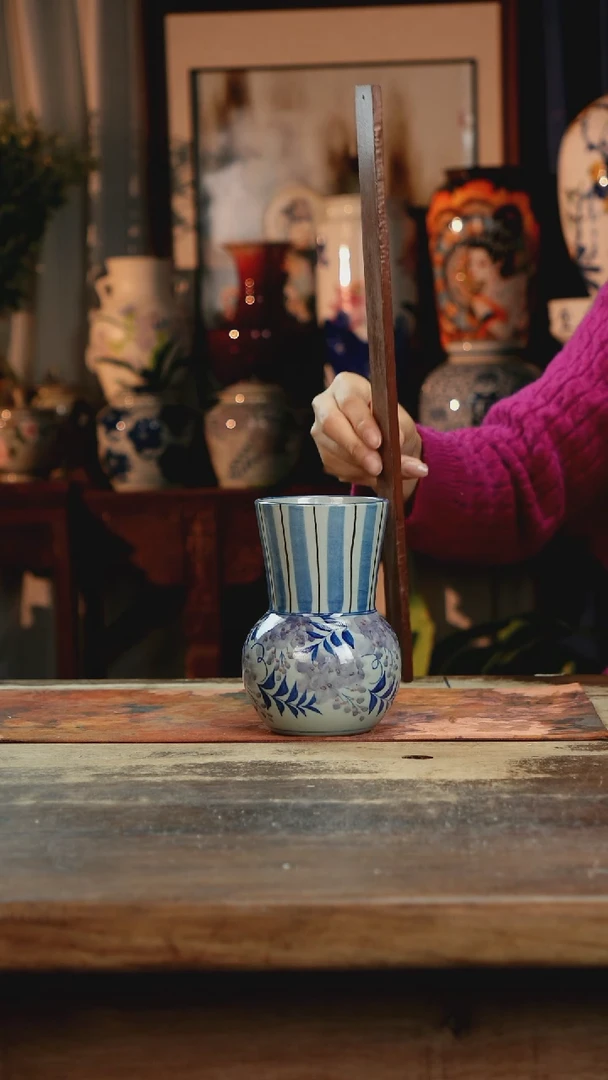 【闪购商品】瓷片景德镇纯手工釉下彩精品花瓶