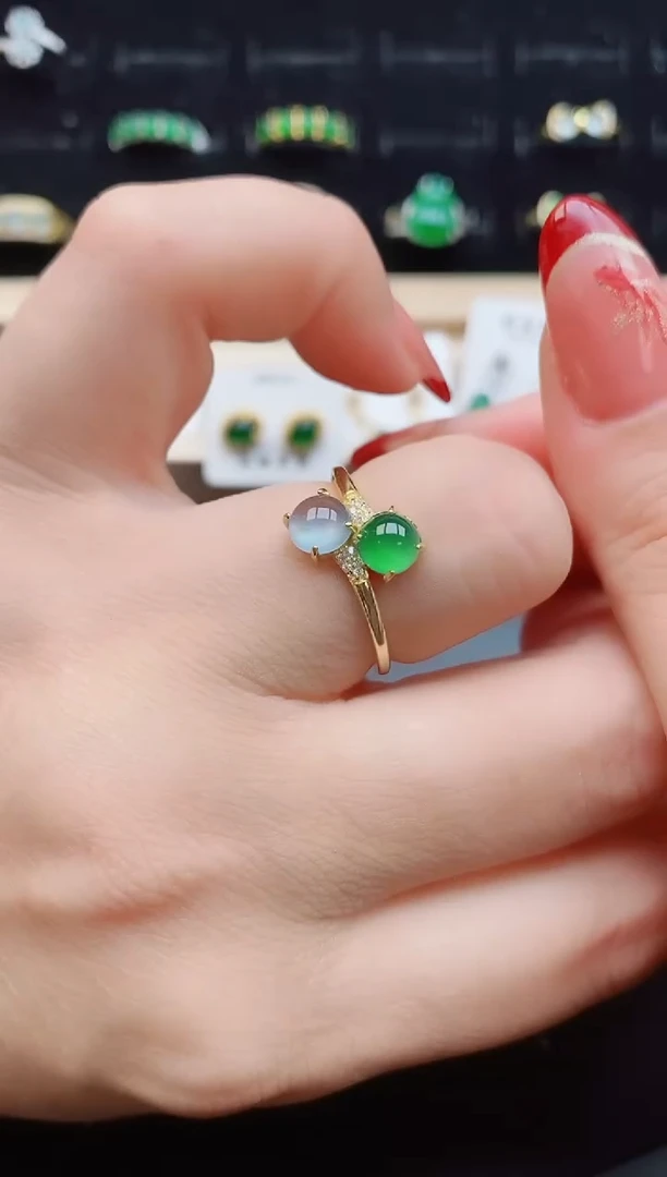 【闪购商品】翡翠戒指银S925镶嵌12121