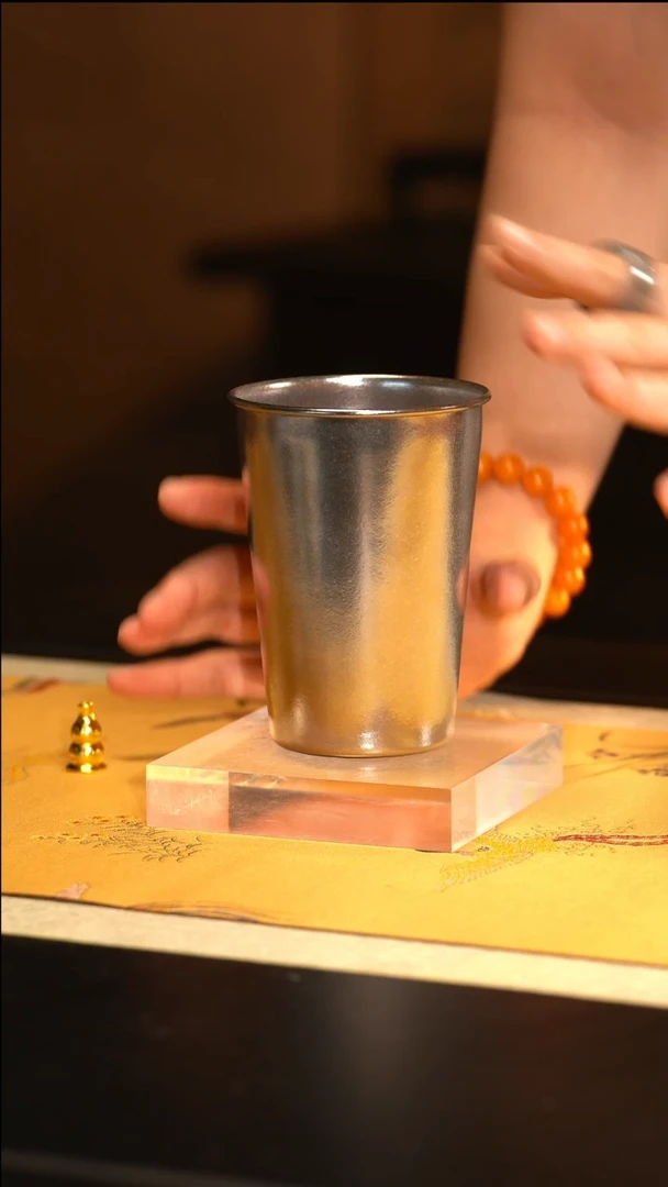 G器钛-冷饮单层纯钛300ml冰晶冷饮杯