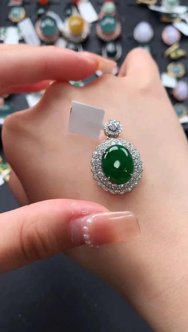 【闪购商品】翡翠戒指银S925镶嵌521441