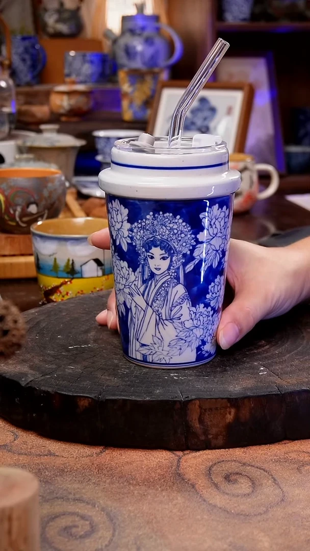杯子花旦手工手绘手工手绘