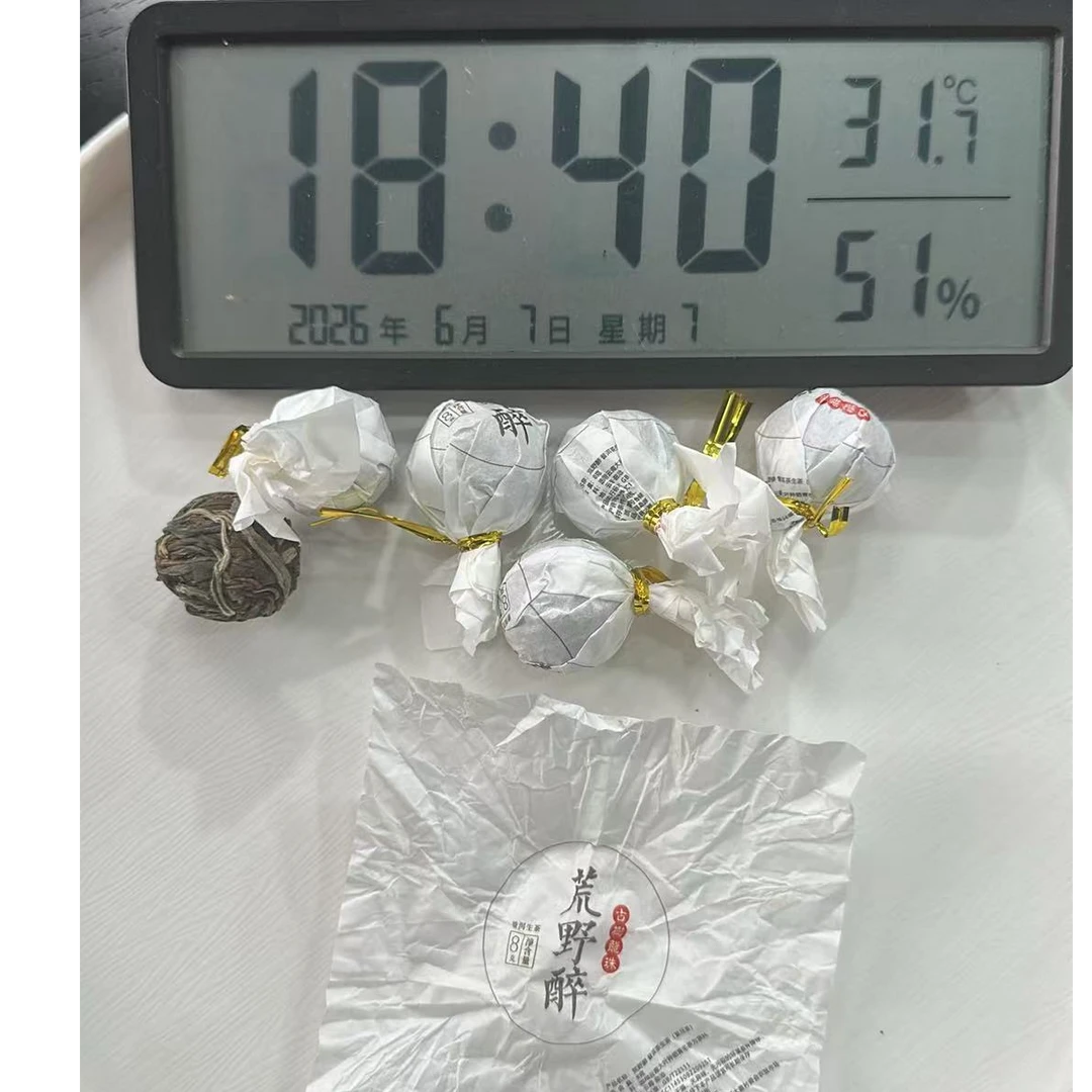 85号 2025年春临沧荒野醉单株古树生茶龙珠紧压茶8g-0607001