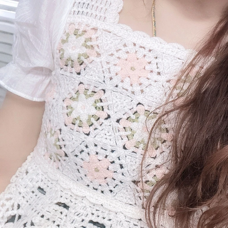 夏季气质连衣裙小众蕾丝