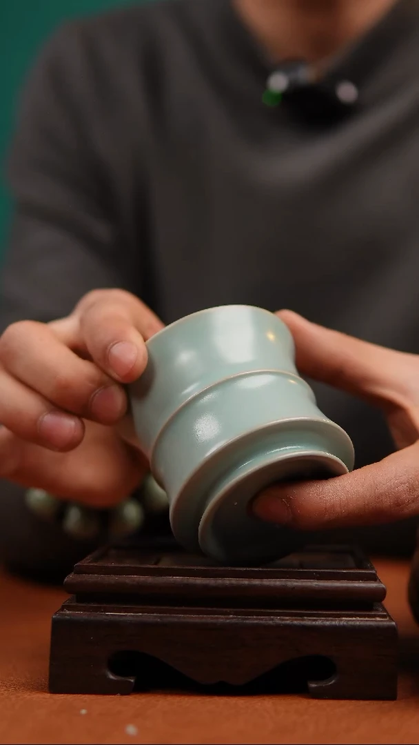 【闪购商品】瓷片大师手工仿古竹节杯微瑕福利