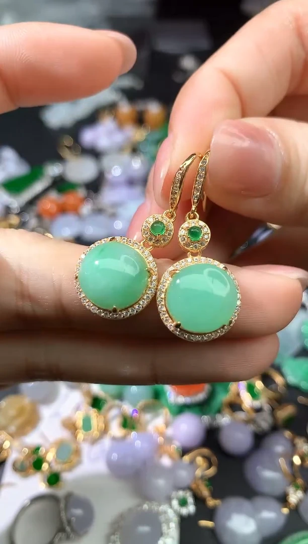 未镶嵌翡翠耳饰耳坠