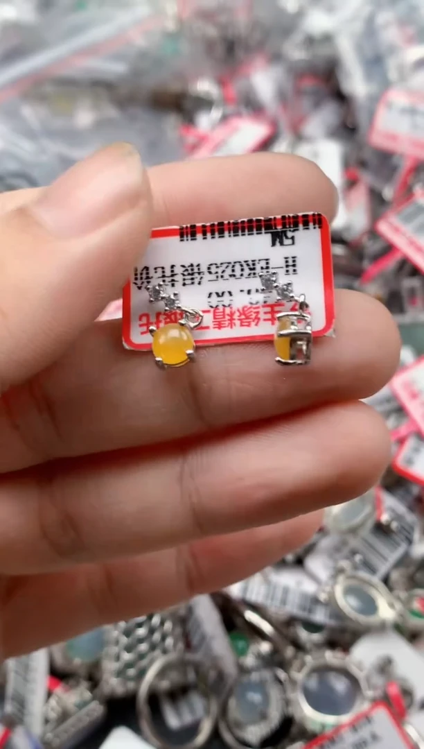 银S925镶嵌戒指翡翠天然A货缅甸翡翠