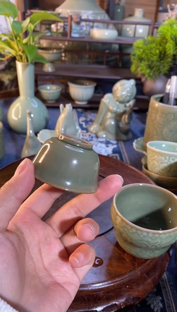 【闪购商品】XG001黑泥素面小茶杯薄胎失圆4只微瑕