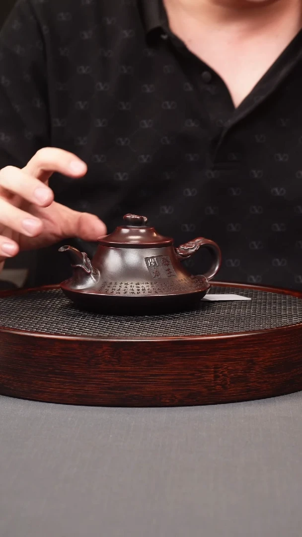 茶壶紫砂.古红泥滕王阁云炉