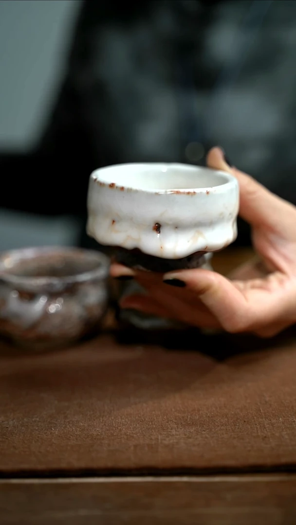 纯手工制作 雪志野杯