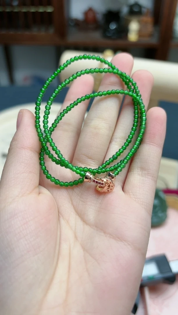 【闪购商品】翡翠颈饰未镶嵌翡翠2.5+mm项链*1 YN 王爷