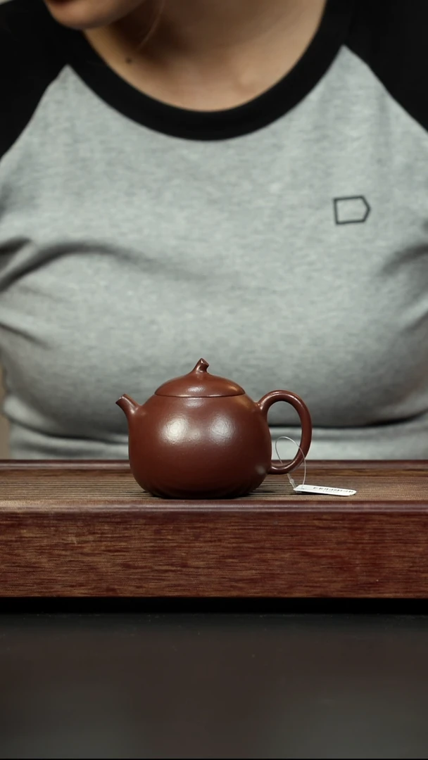 紫砂茶壶高温底槽清 茄瓜 孤品