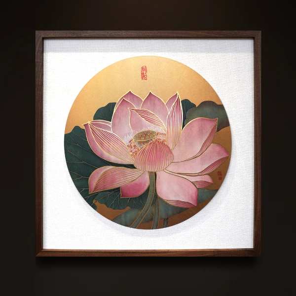 释同《出水芙蓉》餐厅餐边柜装饰挂画玄关书房卧室床头挂画