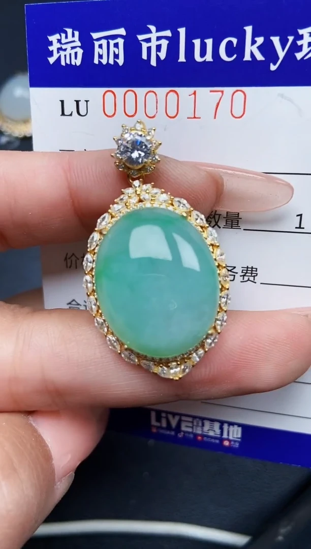 【闪购商品】翡翠颈饰银S925镶嵌0170