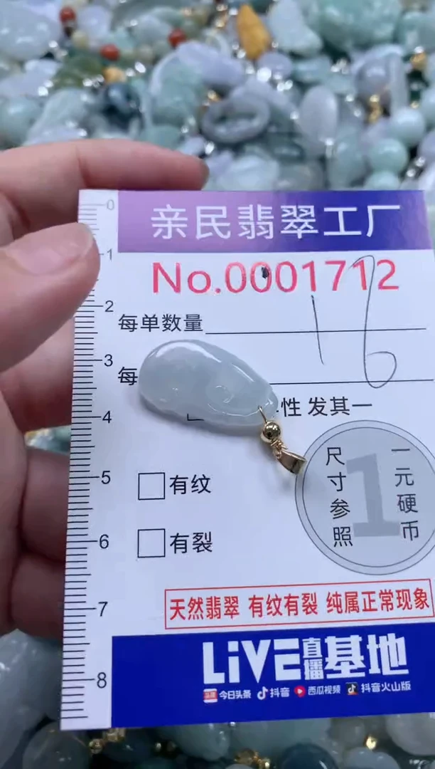 翡翠未镶嵌吊坠(不含链)1712