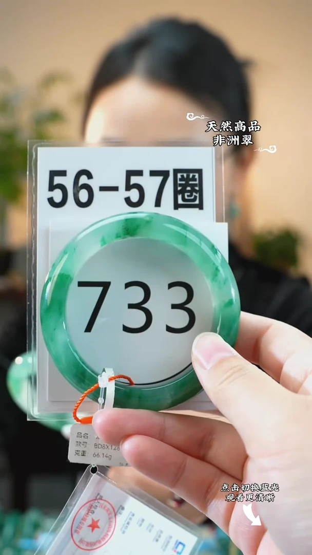 未镶嵌手镯石英质玉（非洲翠）5657