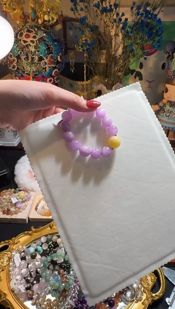 【闪购商品】锂辉石手串未镶嵌紫锂辉手串