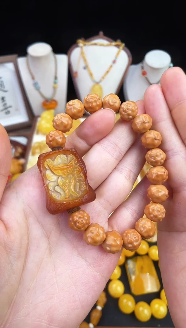 琥珀未镶嵌珠宝奇石柒月