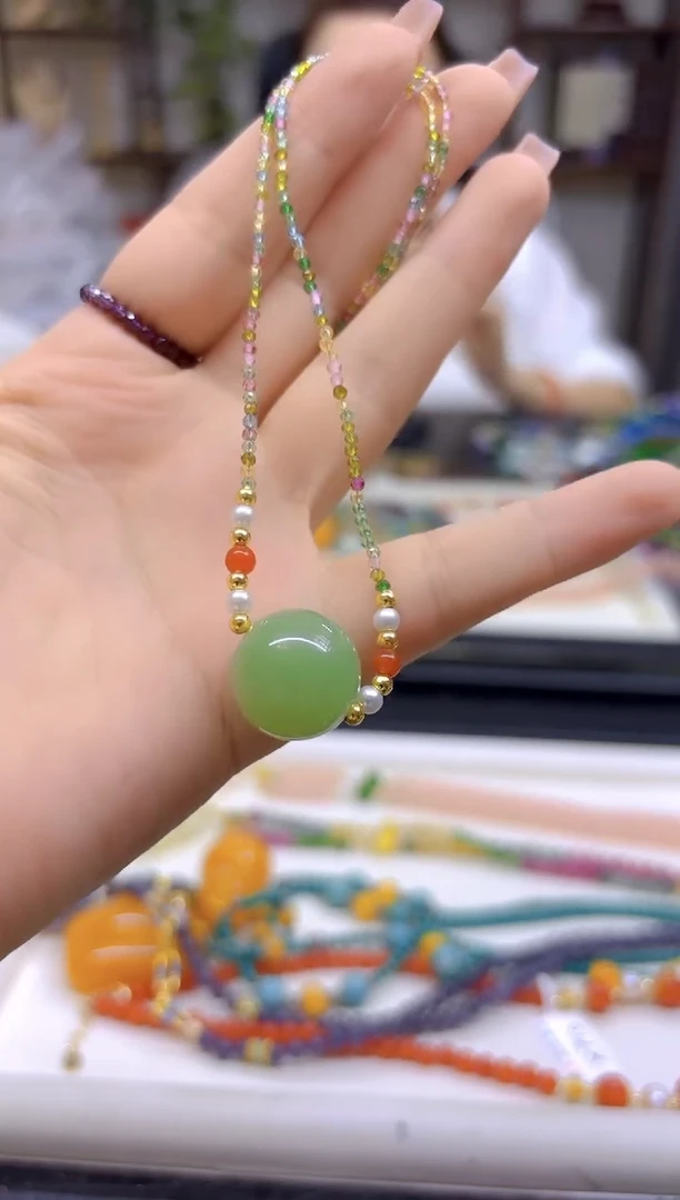 未镶嵌颈饰碧玺DIY款X510