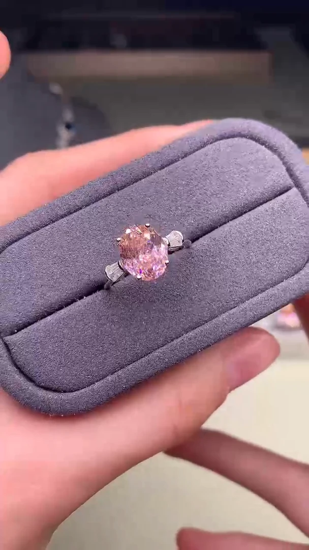 银S925镶嵌戒指双色碧玺········