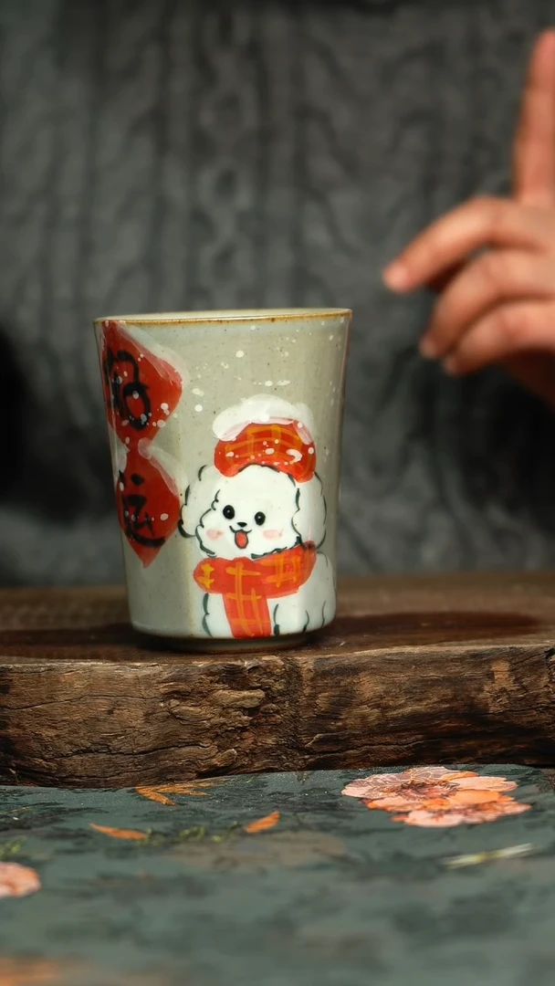 【闪购商品】杯釉下彩手工手绘同款陶器