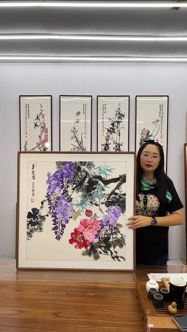 国画汪琼 80*80 春意浓