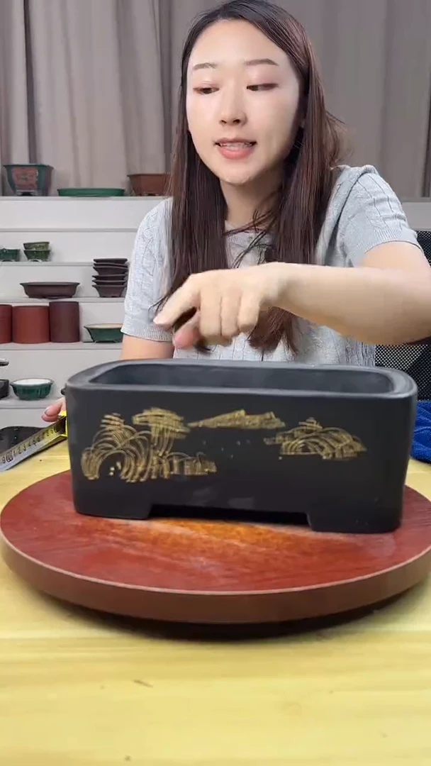 紫砂花盆浅草紫砂花盆