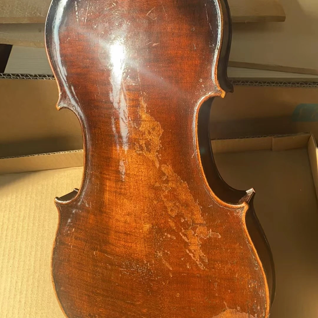 火车的琴高端演奏小提琴全手工植物油漆实木云杉纹理结构