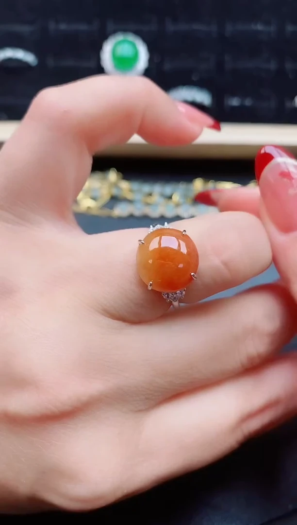 【闪购商品】翡翠戒指银S925镶嵌12121