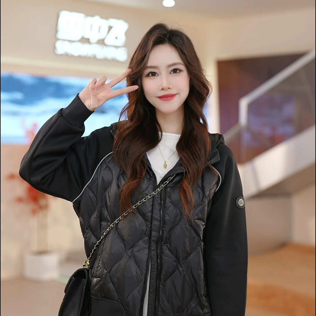 雪中飞韩版风轻薄连帽短款羽绒服情侣外套SPX301419148F