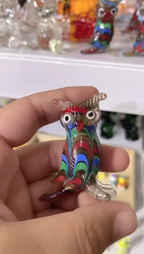 手工艺品琉璃旺*猫头鹰