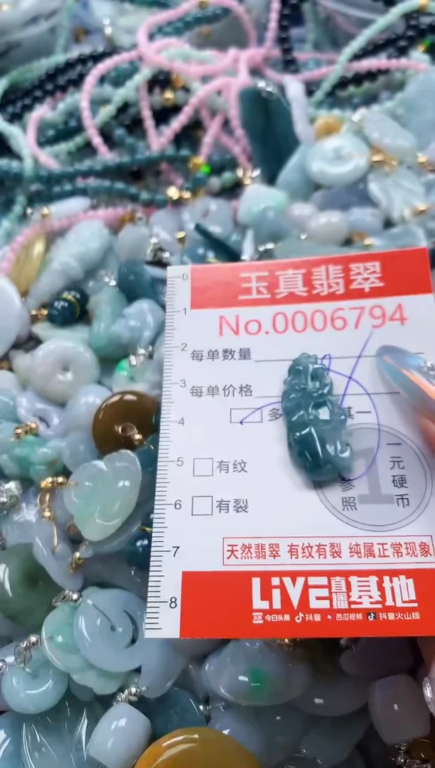 翡翠未镶嵌吊坠(不含链)6794