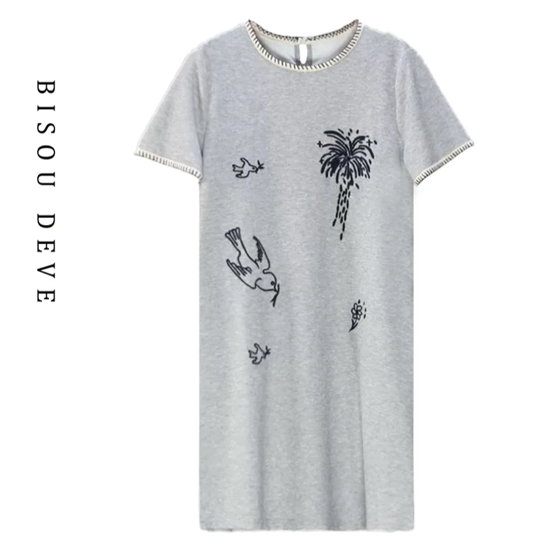 【丁姐宠粉专享】椰绘逸灰连衣裙MV07136101