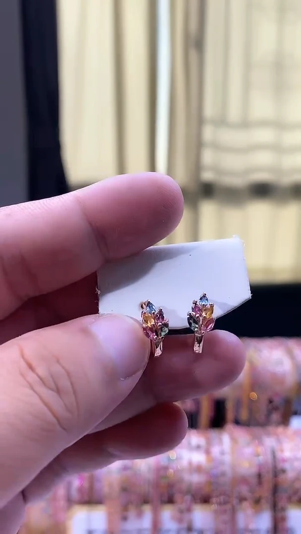 耳扣银S925镶嵌碧玺354354354354