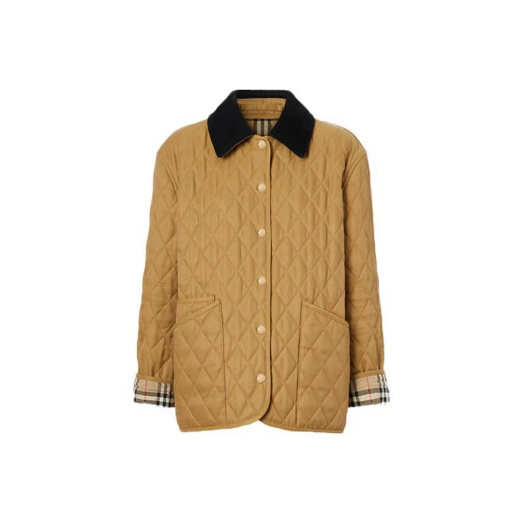 未使用 BURBERRY/博柏利 【念念特价】经典衔缝格纹夹克棉服