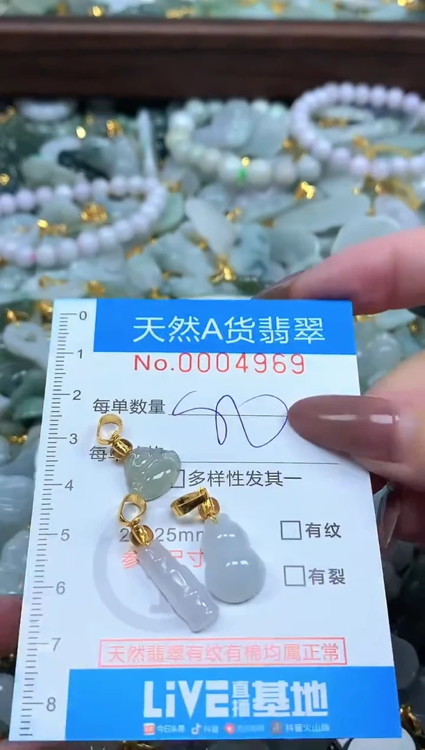 颈饰未镶嵌翡翠净货挂件-4969
