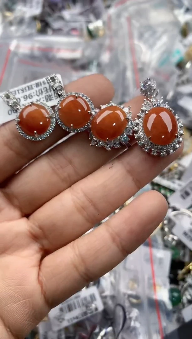 银S925镶嵌戒指翡翠333            10