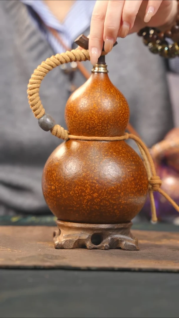 【闪购商品】WX156大漆酒葫芦不包手串及旋转底座