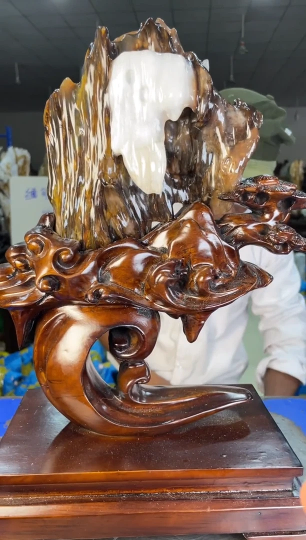 未镶嵌摆件硅化玉66