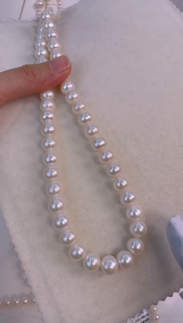 【闪购商品】淡水珍珠颈饰银S925镶嵌淡水无核10-11