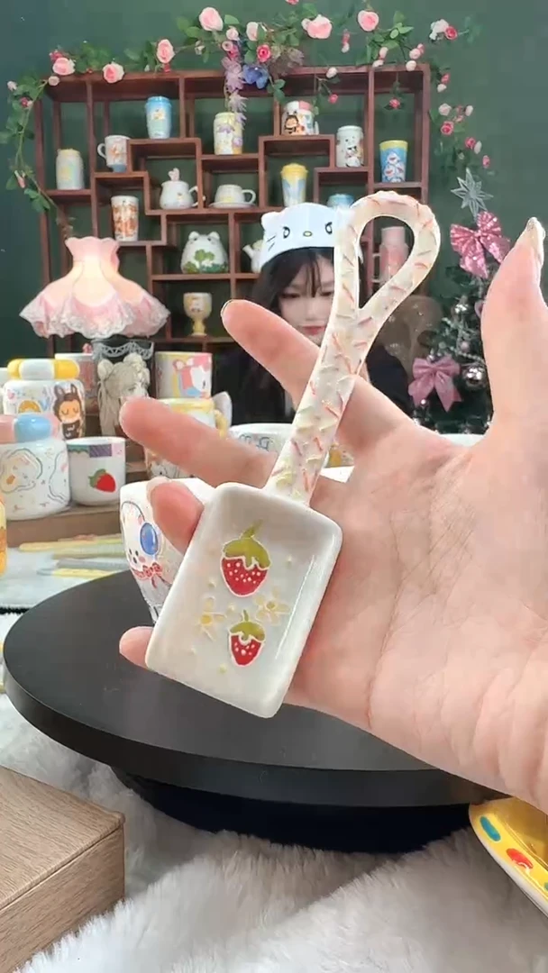 景德镇高温陶瓷釉下彩 玉泥 小铲子