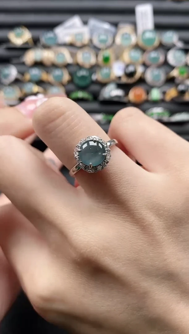 【闪购商品】翡翠戒指银S925镶嵌1111