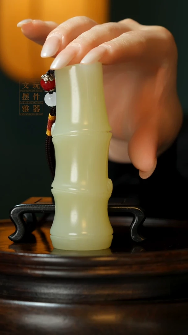 玉《节节高升》手把件摆件