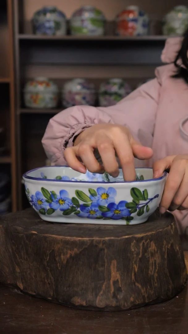 【闪购商品】椿野7.5寸浴缸盘（勿忘我）C265