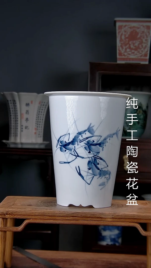 景德镇手工陶瓷花盆