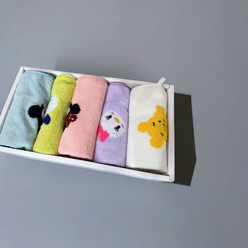 【新疆包邮】新款儿童可爱卡通毛巾（一盒五条装）