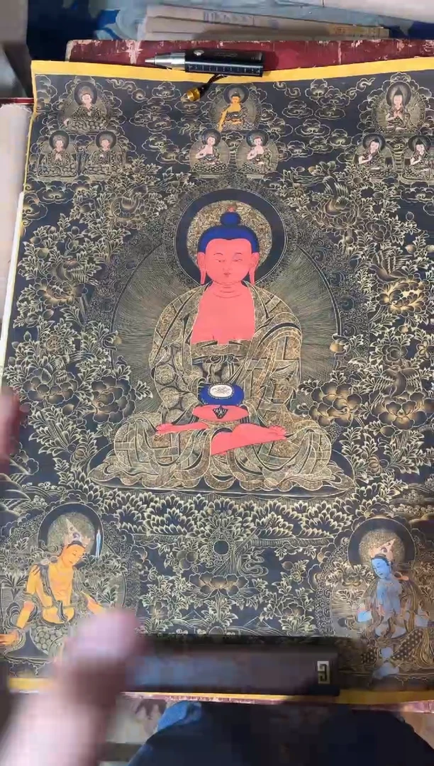 卷轴画龙妹的唐卡tk16