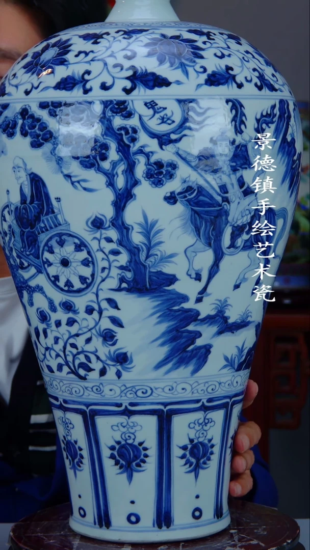 瓶陶景德镇手工手绘陶瓷摆件42