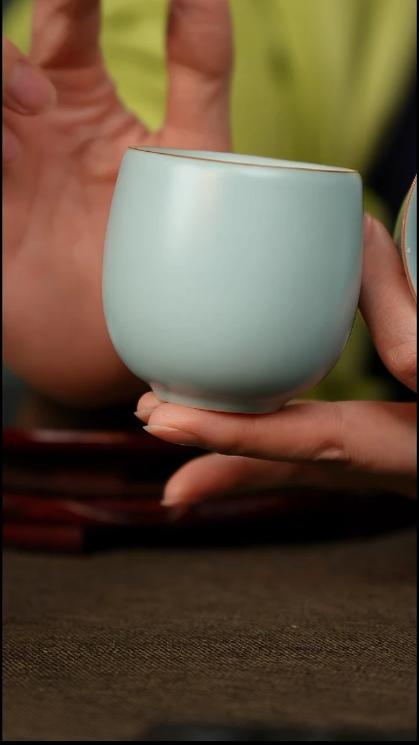 微微瑕 龙蛋杯 无底款