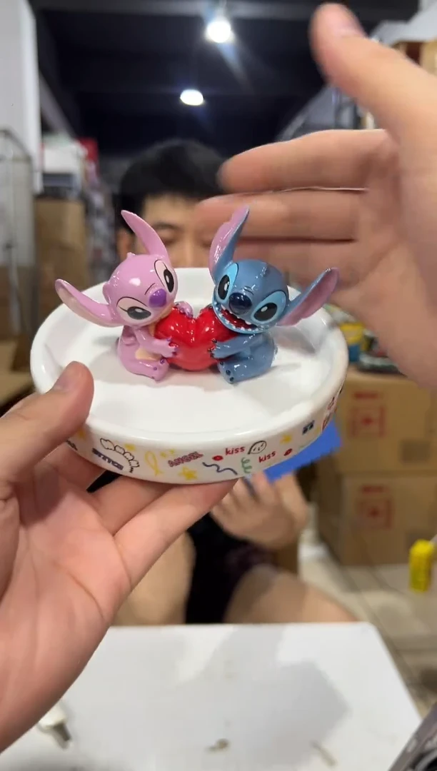 瓷片原盒史迪仔安琪首饰盘