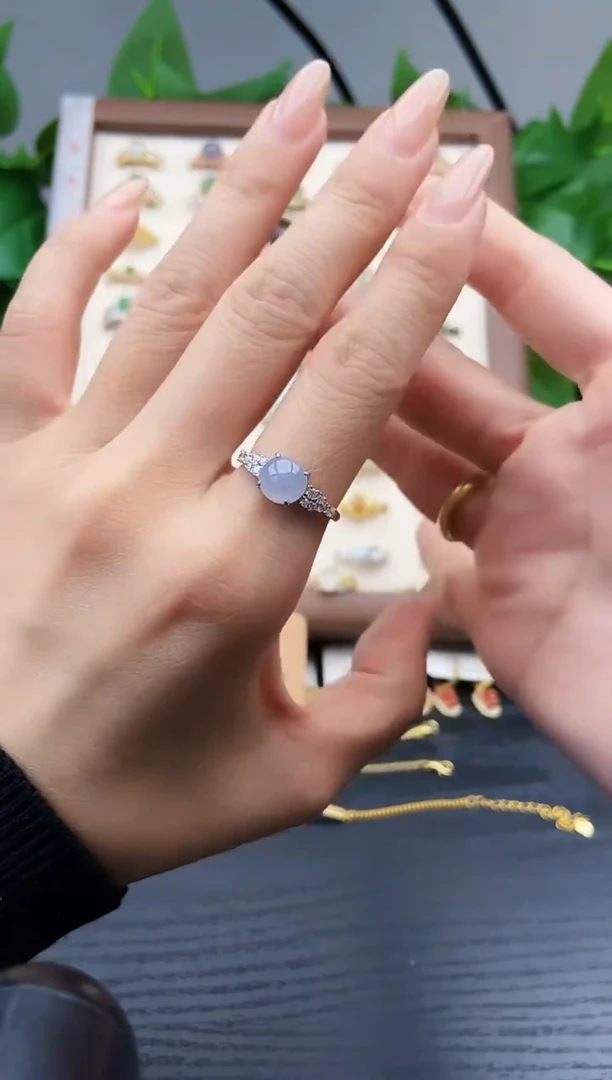 银S925镶嵌戒指翡翠12